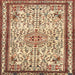 Square Traditional Brown Red Persian Rug, tr3675