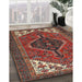 Traditional Dark Almond Brown Persian Rug in Family Room, tr3676