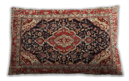 Traditional Classic Rectangular Saffron Red Lumbar Throw Pillow, 13 inch by 19 inch, lbtr3677