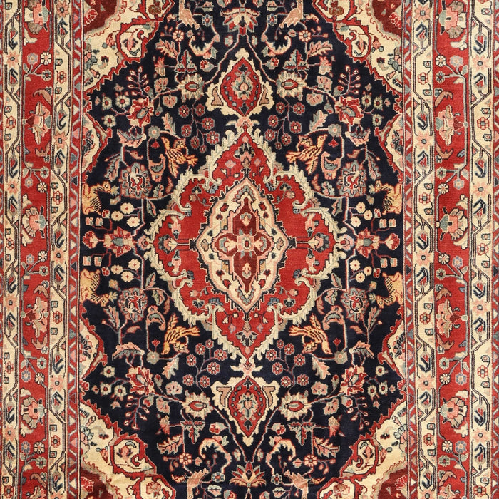 Traditional Saffron Red Medallion Rug, tr3677