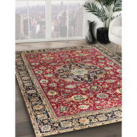 Traditional Saffron Red Persian Rug, tr3679