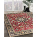 Machine Washable Traditional Saffron Red Rug in a Family Room, wshtr3679