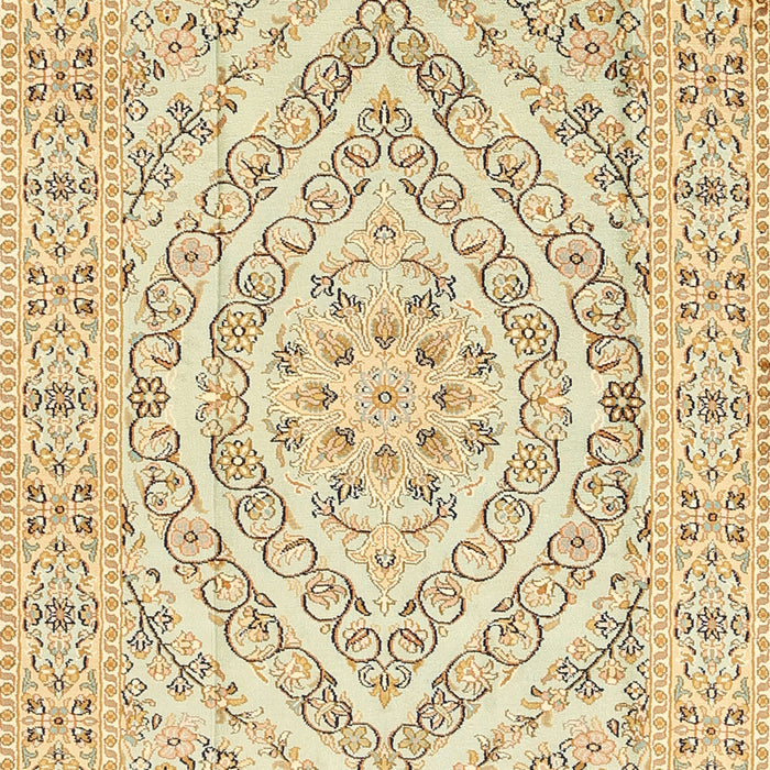 Traditional Khaki Gold Medallion Rug, tr367