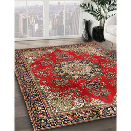 Traditional Red Persian Rug in Family Room, tr3681