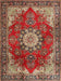 Machine Washable Traditional Tomato Red Rug, wshtr3681