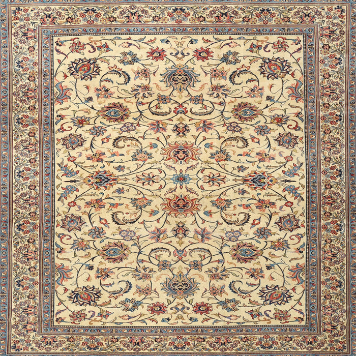 Round Machine Washable Traditional Sienna Brown Rug, wshtr3682