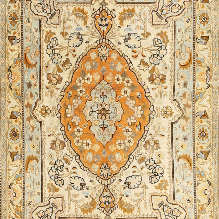 Traditional Brown Gold Medallion Rug, tr3683