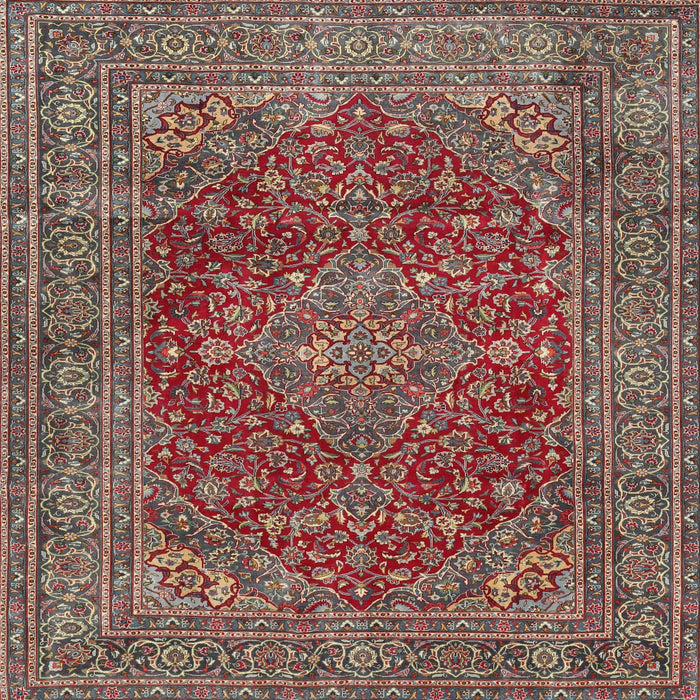 Square Traditional Brown Red Persian Rug, tr3684