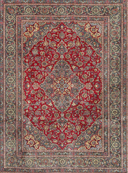 Machine Washable Traditional Brown Red Rug, wshtr3684