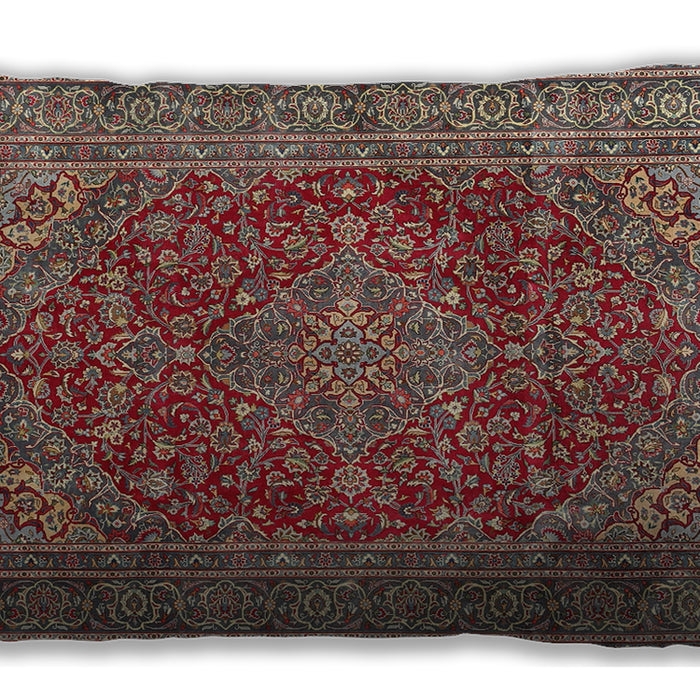 Traditional Classic Rectangular Brown Red Lumbar Throw Pillow, 13 inch by 19 inch, lbtr3684