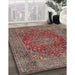 Machine Washable Traditional Brown Red Rug in a Family Room, wshtr3684