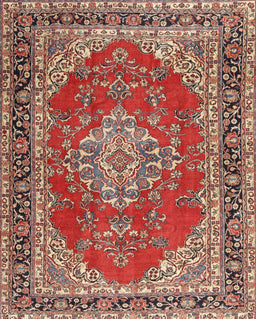 Machine Washable Traditional Tomato Red Rug, wshtr3685