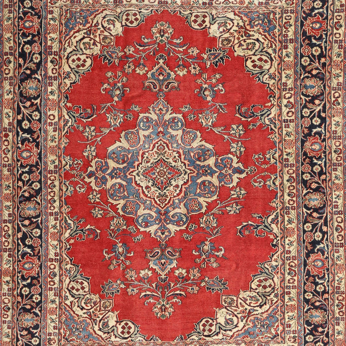Machine Washable Traditional Tomato Red Rug, wshtr3685