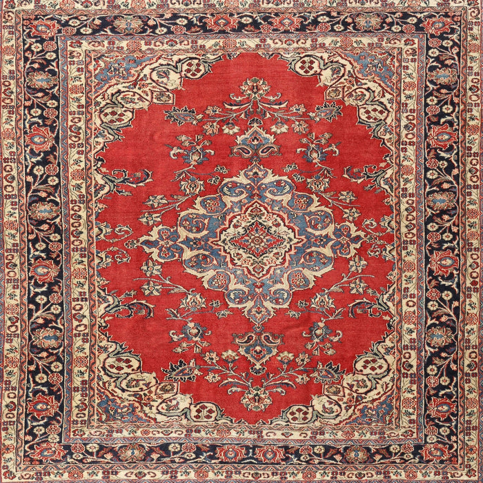 Square Traditional Red Medallion Rug, tr3685