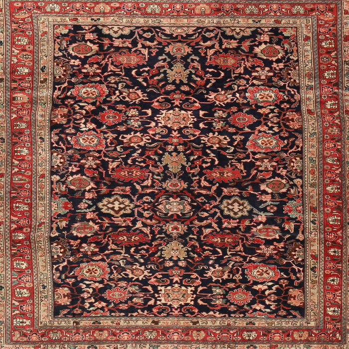 Square Traditional Orange Brown Persian Rug, tr3687