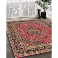 Traditional Light Copper Gold Medallion Rug, tr3688