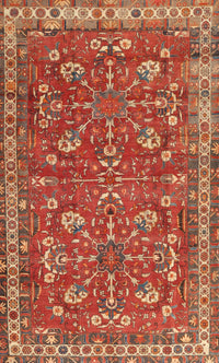 Machine Washable Traditional Red Rug, wshtr3689