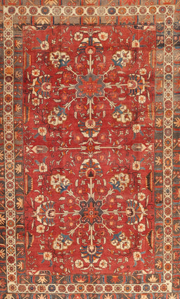 Machine Washable Traditional Red Rug, wshtr3689