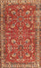 Machine Washable Traditional Red Rug, wshtr3689