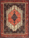 Machine Washable Traditional Rust Pink Rug, wshtr3692