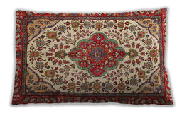 Traditional Classic Rectangular Red Lumbar Throw Pillow, 13 inch by 19 inch, lbtr3693