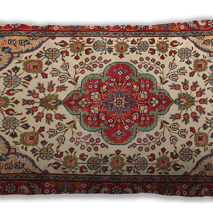 Traditional Classic Rectangular Red Lumbar Throw Pillow, 13 inch by 19 inch, lbtr3693