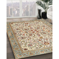 Traditional Khaki Gold Persian Rug, tr3694