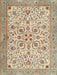 Machine Washable Traditional Khaki Gold Rug, wshtr3694