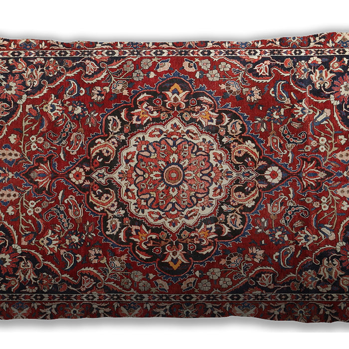 Traditional Classic Rectangular Tomato Red Lumbar Throw Pillow, 13 inch by 19 inch, lbtr3695