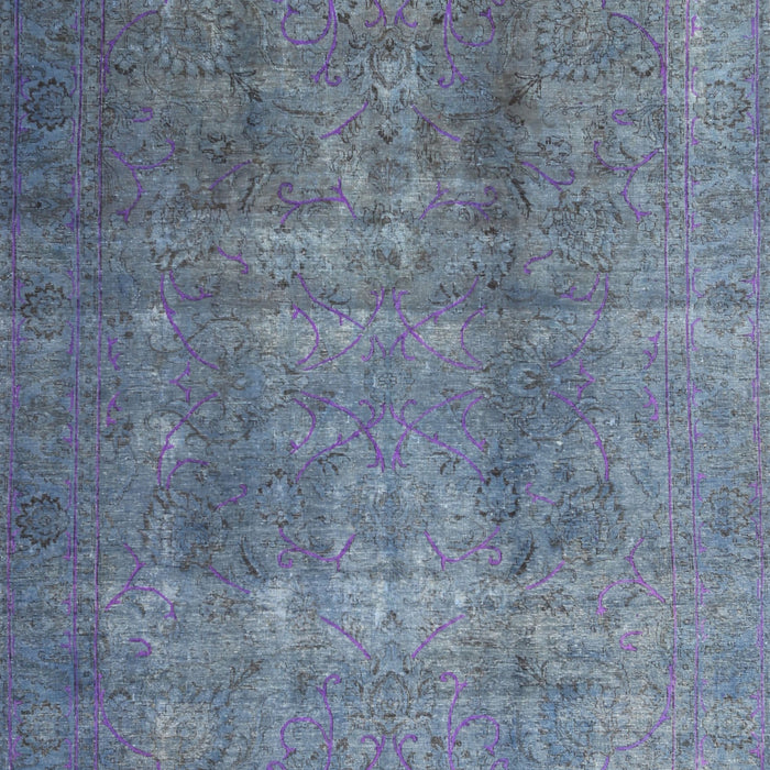 Machine Washable Traditional Koi Blue Rug, wshtr3699