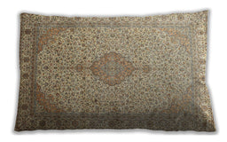 Traditional Classic Rectangular Brown Lumbar Throw Pillow, 13 inch by 19 inch, lbtr369