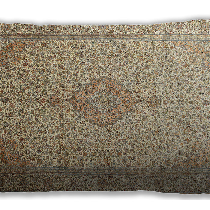 Traditional Classic Rectangular Brown Lumbar Throw Pillow, 13 inch by 19 inch, lbtr369