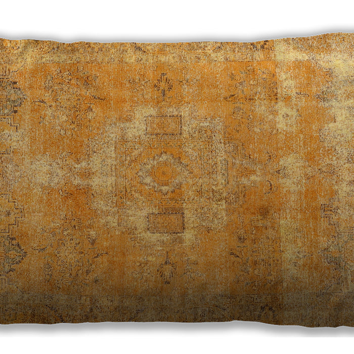 Traditional Classic Rectangular Orange Lumbar Throw Pillow, 13 inch by 19 inch, lbtr3700