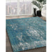 Machine Washable Traditional Greenish Blue Green Rug in a Family Room, wshtr3703