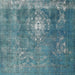 Square Traditional Greenish Blue Green Persian Rug, tr3703