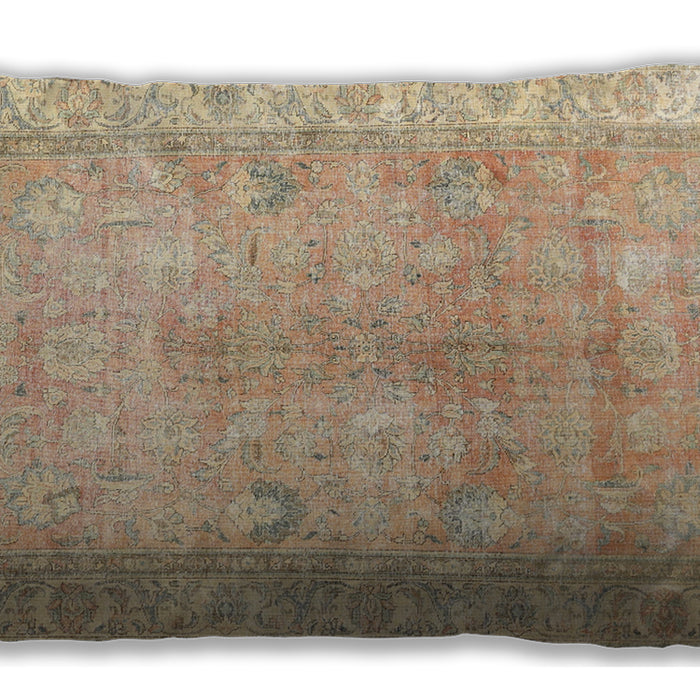 Traditional Classic Rectangular Brown Lumbar Throw Pillow, 13 inch by 19 inch, lbtr3705