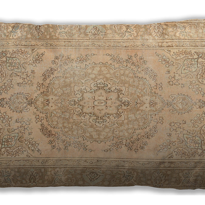 Traditional Classic Rectangular Brown Sand Brown Lumbar Throw Pillow, 13 inch by 19 inch, lbtr3706