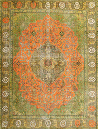 Machine Washable Traditional Gold Rug, wshtr3708