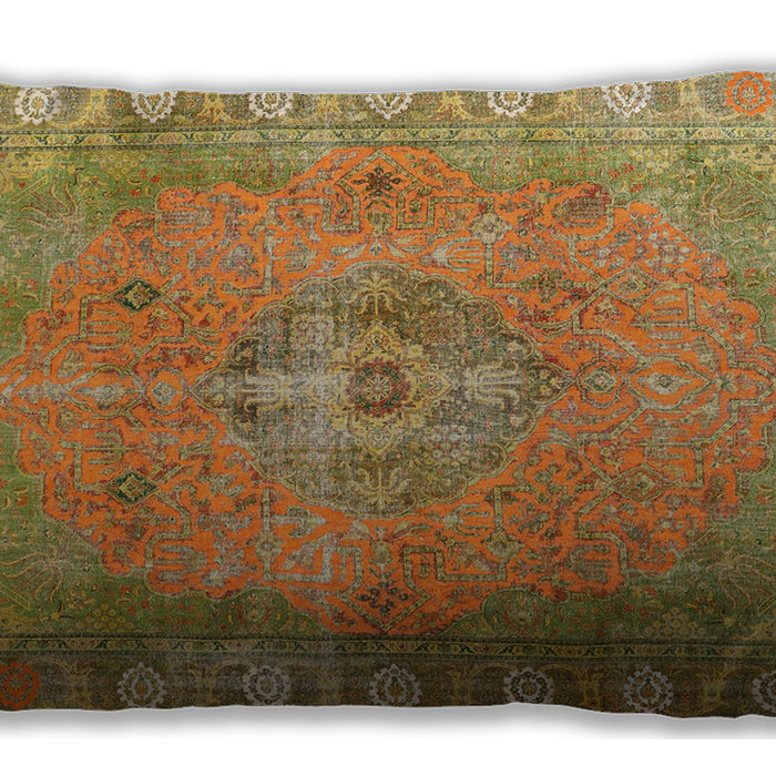 Traditional Classic Rectangular Golden Gold Lumbar Throw Pillow, 13 inch by 19 inch, lbtr3708