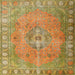 Square Traditional Gold Persian Rug, tr3708