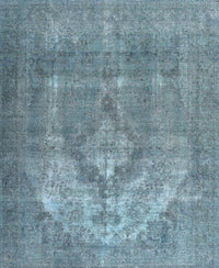 Machine Washable Traditional Blue Rug, wshtr3709