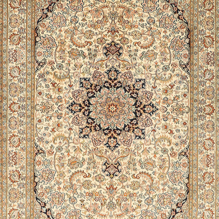 Traditional Khaki Gold Medallion Rug, tr370