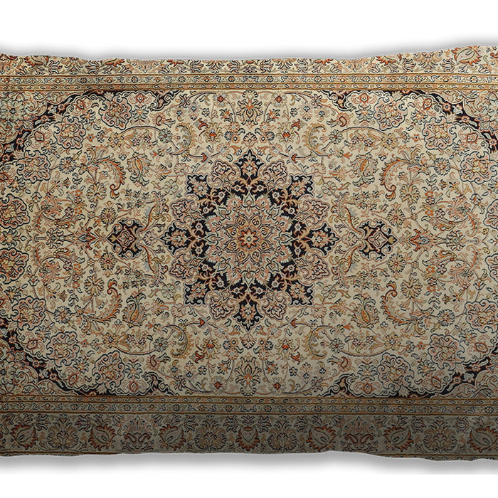 Traditional Classic Rectangular Khaki Gold Lumbar Throw Pillow, 13 inch by 19 inch, lbtr370