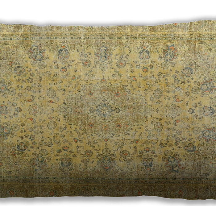 Traditional Classic Rectangular Caramel Brown Lumbar Throw Pillow, 13 inch by 19 inch, lbtr3710