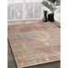 Machine Washable Traditional Orange Salmon Pink Rug in a Family Room, wshtr3711