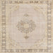 Square Traditional Light French Beige Brown Persian Rug, tr3716