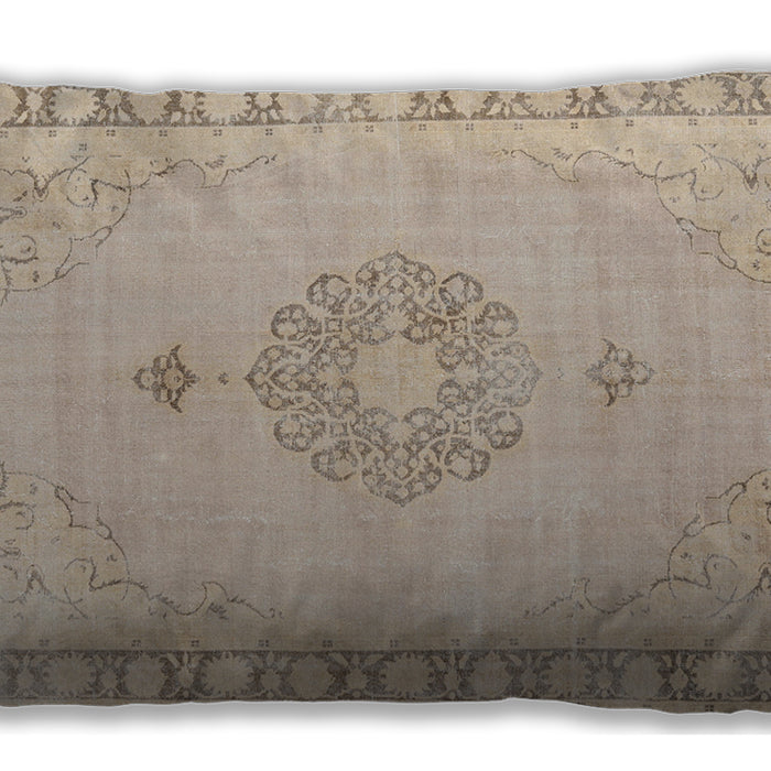 Traditional Classic Rectangular Light French Beige Brown Lumbar Throw Pillow, 13 inch by 19 inch, lbtr3716