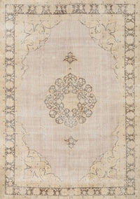 Machine Washable Traditional Light French Beige Brown Rug, wshtr3716