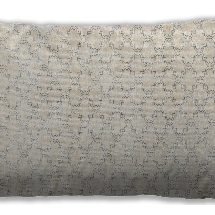 Traditional Classic Rectangular Champagne Beige Lumbar Throw Pillow, 13 inch by 19 inch, lbtr3719
