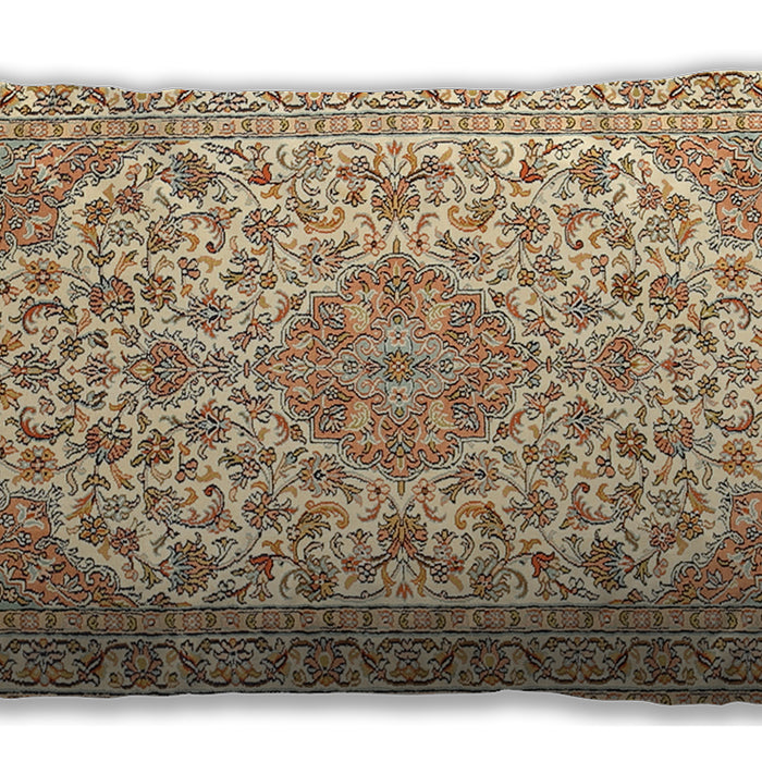 Traditional Classic Rectangular Brown Gold Lumbar Throw Pillow, 13 inch by 19 inch, lbtr371